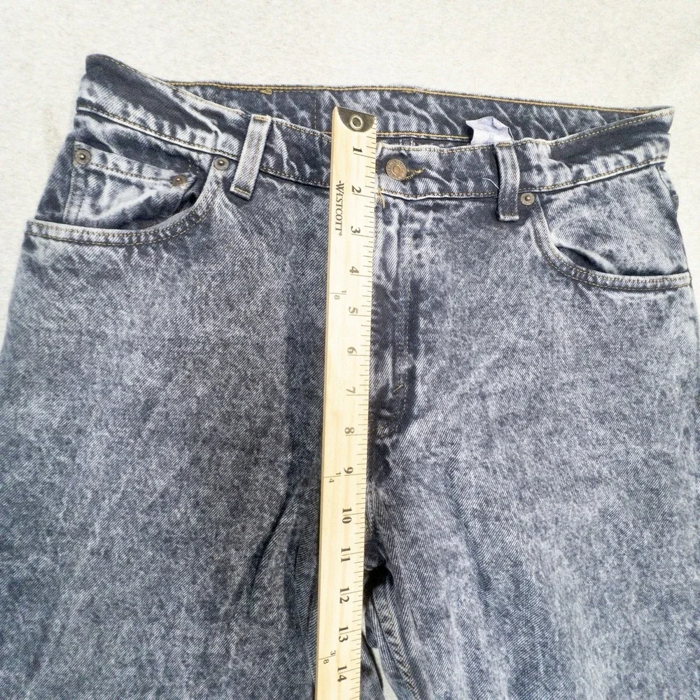 Vtg 1997 Levis 565 Wide Leg Womens 12 Rough Hem Made In USA Stone‎ Wash